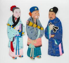 Китайские тканевые куклы (Трое из восьми бессмертных )