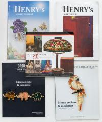 Пять каталогов аукционных торгов: Sloans&Kanyon 9/2004; Henry`s 4/221 (2 шт); Drouot 10/215; Gros&Delettrez 12/2012