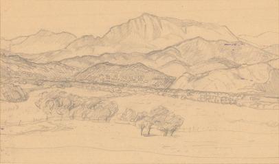 Шесть рисунков с изображением гор