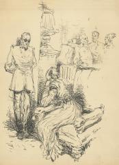 В гостиной. Иллюстрация к рассказу А.П. Чехова "Человек в футляре"