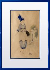 Иллюстрация "Дама в синей шляпке"