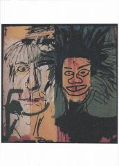 Цветной принт с картины Ж.-М.Баскии "Две головы" (Автопортрет с Уорхолом)