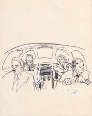 В автомобиле. Иллюстрация  к книге  Тесс Т.  "Американки"