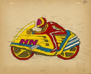 Мотоциклист. Фаза из неизвестного мультфильма