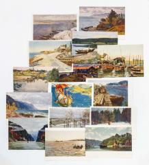 Сет из 50 открыток "Реки и озера" с репродукциями картин
