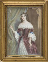 Неизвестный художник. Миниатюрный женский портрет (Копия с портрета XVII века)