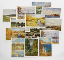 Сет из 41 открыток с репродукциями картин И.И. Левитана