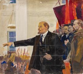 Эскиз к картине "Ленин в октябре"
