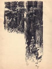 Эскиз иллюстрации к книге Симонова И.А. "Охотники за сказками"