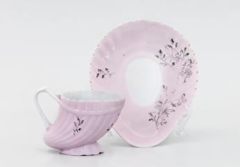 Чайная пара с розовым крытьем