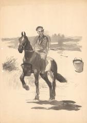 Иллюстрация "Солдат на лошади"
