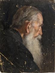 Портрет бородатого старика в профиль