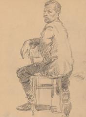 Двусторонний рисунок. "Сидящий мужчина" и "Мужчина на стуле"