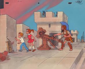 Фаза из мультфильма "Коля, Оля и Архимед" с авторским фоном