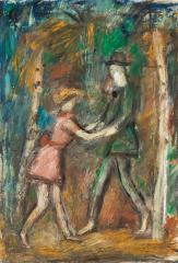 Танцующая пара в лесу