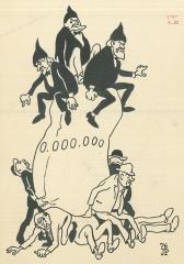 Карикатура "Гномами" называют Швейцарских банкиров