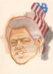 Билл Клинтон. Иллюстрация к очерку "Квадратура Овального кабинета"