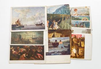 Сет из 8 открыток «Музей Революции», 8 открыток «Русский музей», 4 открыток «Эрмитаж».