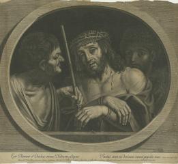 Гравюра по картине Доминикино "Осмеяние Христа"
