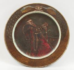Тарелка по мотивам этюда к картине К. Маковского «Поцелуйный обряд»