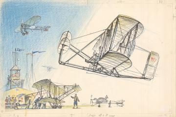 Иллюстрация к книге Андреева Н.И. "Как человек научился летать"
