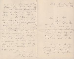 Собственноручное письмо Петра Алексеевича Кропоткина, адресованное Генри Джону Тозеру.