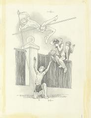 Прыжок с шестом. Иллюстрация к книге Медведева В. "Олимпийские тигры"