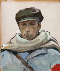 Портрет мужчины в шарфе и кепке