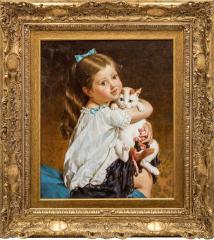 Копия с картины Эмиля Мунье (1840 - 1895 гг.) "Ее лучший друг"