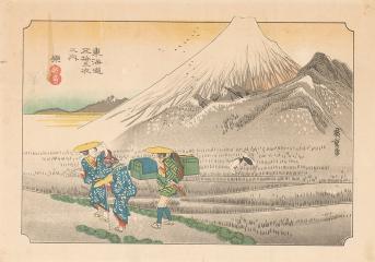 Печать с ксилографии "Хара"  из серии «Пятьдесят три станции Токайдо»