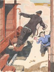 Иллюстрация к книге А. Иванова "Как Андрейка на фронт бегал" (рис.45)