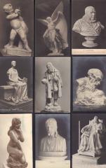 Скульптурные композиции Музеев Москвы, 9 открыток и 1 фотография
