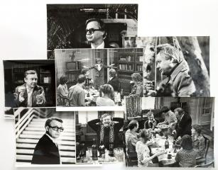 Сет из 13 фотографий с актером О.П. Табаковым, к/ф «Накануне премьеры».