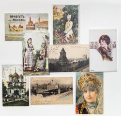 Сет из 8 открыток: Москва и русские красавицы