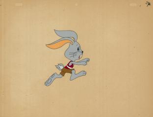 Убегающий заяц.  Фаза из мультфильма "Коротышка - зелёные штанишки"