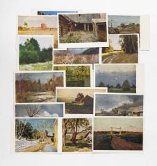 16 открыток с воспроизведениями картин Левитана И.