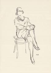 Рисунок "Женщина на стуле"