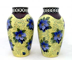 Парные вазы "Синие цветы"
