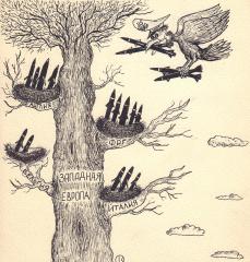 Карикатура "Зловещее гнездование"