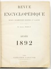 Revue Encyclopedique. Annee 1892 [Из библиотеки Александра III].