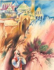 Иллюстрация к книге "Синдбад-мореход", входящей в канон "Тысячи и одной ночи"
