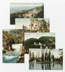 Сет из пяти открыток [открытое письмо] с Ново-Афонским монастырем.