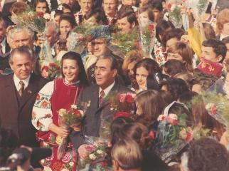 Генеральный секретарь ЦК КПСС Л.И. Брежнев на праздновании 50-летия образования Молдавской ССР.