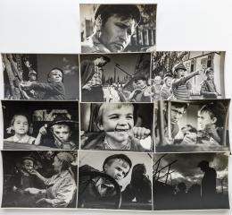 Сет из 10 фотографий с актером В. Шукшиным, к/ф «Мы – двое мужчин».