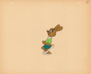 Убегающий заяц. Фаза из мультфильму "Ну, погоди!"