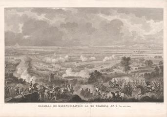 Гравюра "Сражение при Маренго 14 июня 1800 года". Из альбома "Военные кампании Франции времён Консульства и Империи" (Campagnes des francais sous le Consulat et L'Empire)