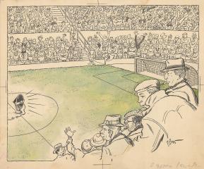 Карикатура "На футбольном поле"