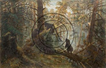Копия с картины И. Шишкина "Утро в сосновом лесу"