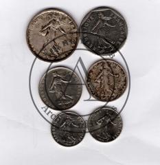 Подборка монет франки