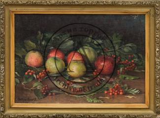 Натюрморт с яблоками и рябиной